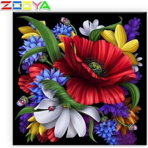 5D Diy Diamond Painting Full Diamond Bright Flowers 3D Embroidery Cross Stitch Ceremony Family Craft Diamond Painting Sp489