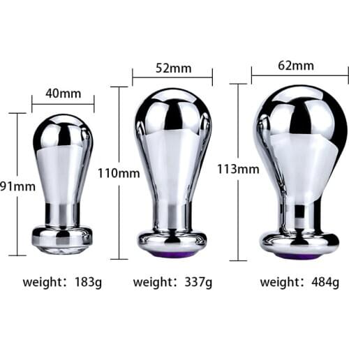 Big Anal Plug Balls Big Metal Butt Plug Dildo Vaginal Plug Sex Toys for Woman Men Prostate Massager Anus Expander Stimulator SM