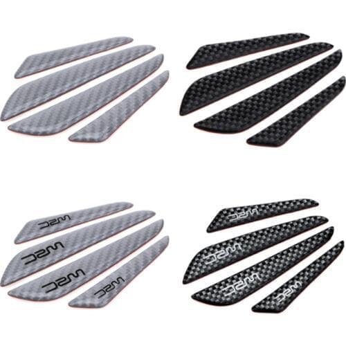 Auto Car Rearview Mirror Side Door Bumper Sticker Car Carbon Fiber Protector Carbon Fiber PU Surface Anti-Rub Door Edge Strips
