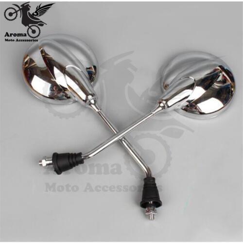 Chorme round ATV Off-road dirt pit bike part motocross scooter motorcycle side mirror for harley style motorbike rearview mirror