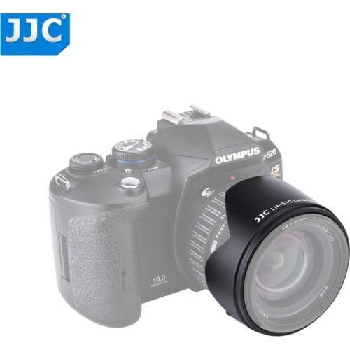 JJC Reversible Black Lens hood for OLYMPUS Zuiko Digital ED 14-42mm M.Zuiko DIGITAL ED14-150mm II Repace Olympus LH-61C