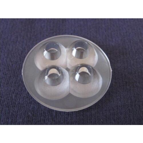 #ZMX-42 High quality LED Lens 4P, Size: 42X10.3mm, Degree: 45, Grinding surface, With 1mm step, PMMA Materials