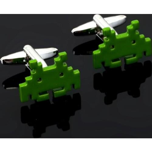 Hot Sale Green robot Hulk Cufflinks for Mens French Shirt Cuff Buttons Wedding High Quality Christmas Cufflinks