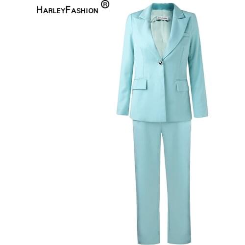 Женские модные брючные костюмы HARLEYFASHION China At AliExpress