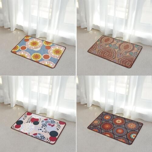 Retro European Style Hallway Door Mats Bathroom Non-slip Carpets Children Bedroom Foot Pads Bath Mat Home Decor 40*60cm