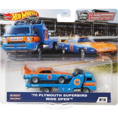 Hot Wheels Car 70 PLYMOUTH SUPERBIRD WIDE OPEN Car Culture Team Transport Real Riders Collector Edition Metal Diecast Model Car