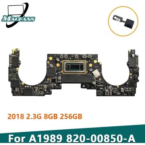 Tested Original A1989 Motherboard 820-00850-A for MacBook Pro 13" A1989 Logic Board 2.3GHz 8GB 256G 2018