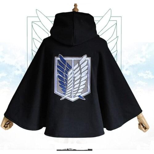 Popular Attack Giant Cosplay Anime Masonic Cloak Thick Double Layer Clothes Cosplay Cloak Top Fantasia Cosplay Costume