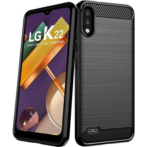 Carbon Fiber Shockproof Case for LG K42 K92 5G K22 Plus K62 Q52 K52 K40S LG Harmony 4 K51S K41S K71 K61 K300 K31 Soft Case Cover