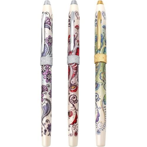 Pens office Set of pens fountain pen Rollingball pen Gift School Office Writing Supplies luxuriant flowery CROSS Botanica AT0646