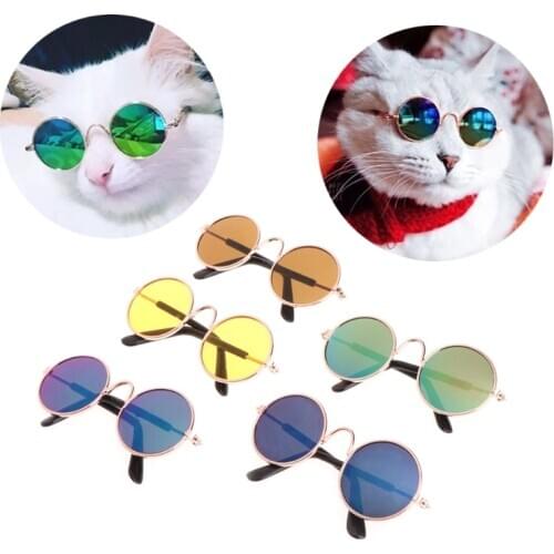 Fashion Small Pet Sunglasses Dog Cat Glasses Grooming Eye-Wear Protection Puppy Cats Glasses Cool Photo Props Funny Pet Products