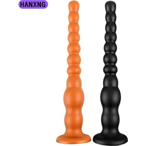 35cm Super Long Seed Beads Dildo Anal Cones Butt Plug Prostate Massager Vagina Anus Dilation Dildosex Sex Toys For Adults 18