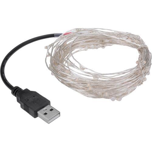 5V USB LED copper wire light computer charging treasure available light string of 5 meters 50 light shape