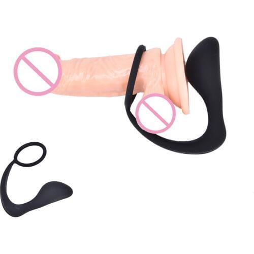 1PCS Adult Erotic Anal Sex Toys, Silicone Male Prostate Massager Cock Ring Anal Butt Plug for Men