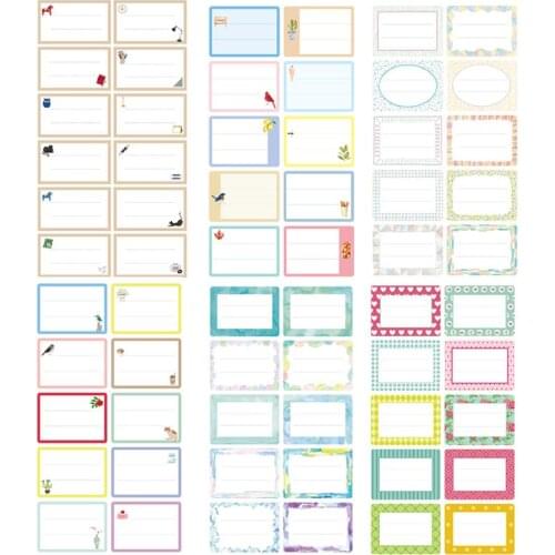 124Pcs Package Stationery Label White Label Write Name Sticker Blank Sticker Label Child Stationery Sticker
