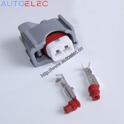 200Kits 2 Pin Denso 850cc automotive EFI Female connector 6189-0611 regulator Waterproof Electrical Wire Plug for 11mm fuel rail
