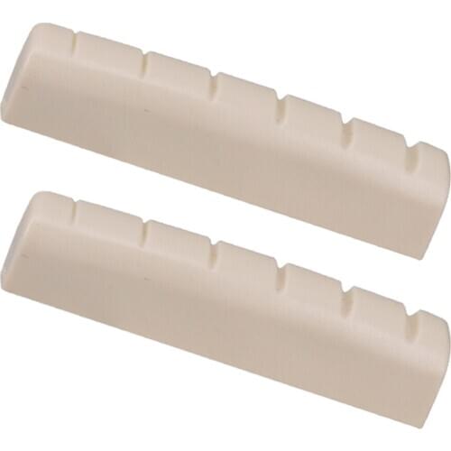 2x Beige Plastic Guitar Nut for Right-handed Acoustic Guitar Parts