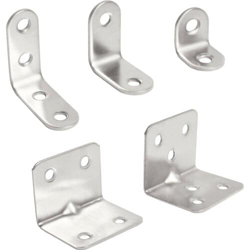 30 Pcs/Set Stainless Steel Corner Bracket Corner Code L-Shaped Furniture Fasteners Protector Home Chair Thick Corner Brackets