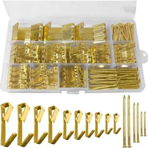 320 PCS Picture Hooks with Nails Heavy Duty Picture Hangers Picture Hanging Hooks for Hard Walls Picture Hanging Kit