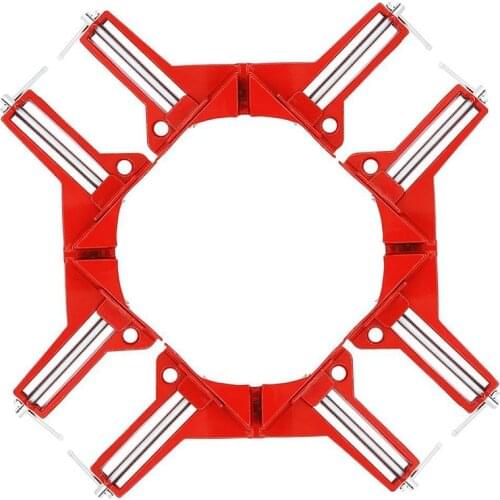 4pcs/set 90 degree Right Angle Clamp 100MM Mitre Clamps Corner Clamp Picture Holder 4 inch Aluminum Right-angle Clamp DIY glass