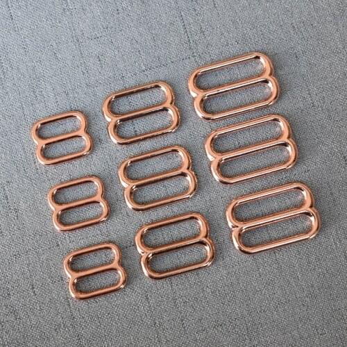 50 Pcs/Lot 15mm 20mm 25mm Metal Slides Tri-Glides Wire-Formed Roller Pin Strap Slider Adjuster Buckles for Leather Craft