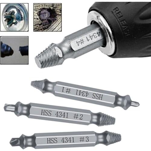 6pcs/set HSS Screw Extractor Drill Bit Broken Damaged Bolt Remover Removal Easy Out Stripping Tool