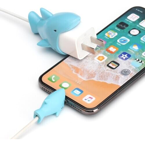 Cable Accessory Decorate Cable Winder Big Animal Bite USB Charger Plug Cable Protector For iphone 5 6 7 8 X USB Cable Protection