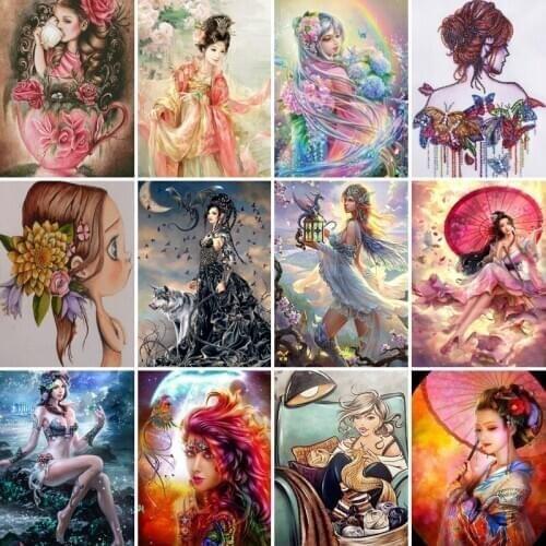 30x40x50x60x70 diamond painting 5D Full Square embroidery mosaic Cross Stitch Girl anime lovely DIY home Decoration festival