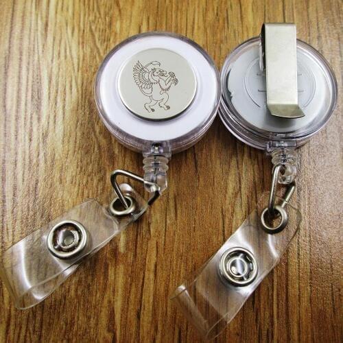 G riffin ID Badge Reel gift for him/her friend family retractable recoil id badge holder work fun