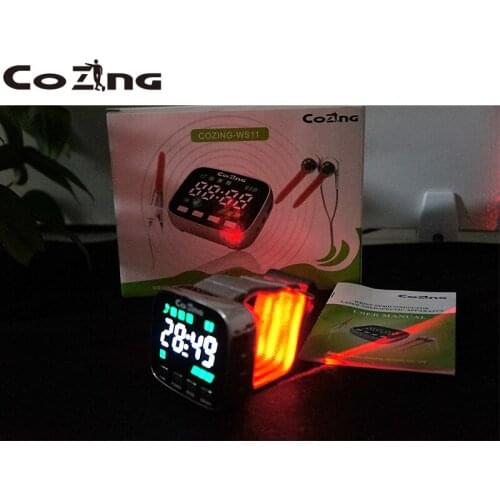 Watch Laser Therapy Tinnitus Otitis media COZING Medical Laser Therapeutic Acupuncture Watch blood viscosity Improved blood flow