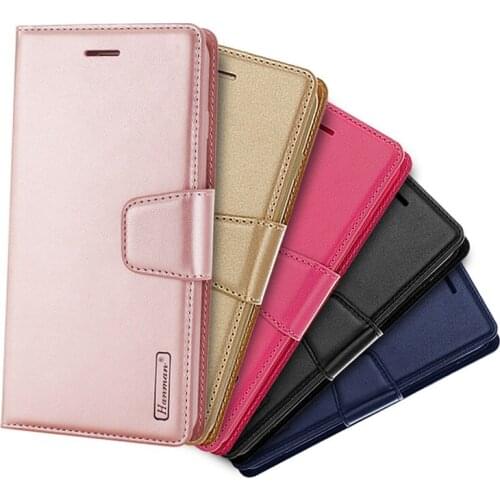Hanman Mill Sheepskin Leather Case For Huawei P40 Lite P40 Pro Flip Book Card Holder Stand Wallet Case Card Slot