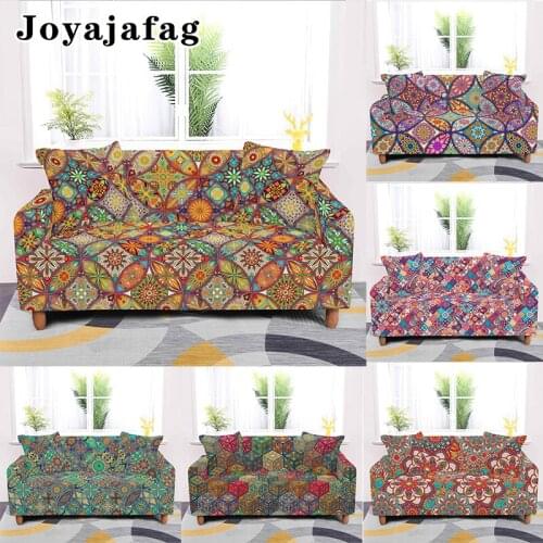 Elastic Sofa Cover Mandala Sectional Slipcover Tight Wrap All-inclusive Stretch Couch Covers For Living Room