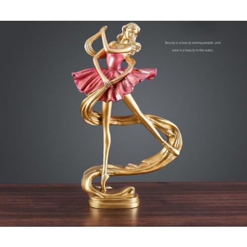 European ballet women figure furnishings creative home living room Xuanguan bedroom TV cabinet wine cabinet decoration