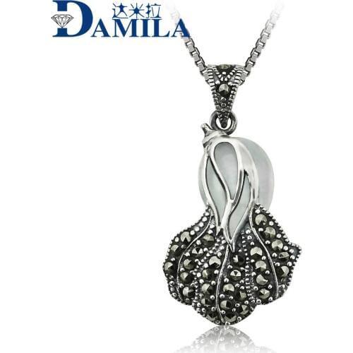 Fashion Cabbage Thai silver necklaces pendants Plants 925 Silver Vintage pendant for women jewelry accessories