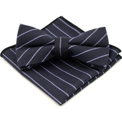 Fashion Mens Cotton Bow tie Hanky Set Wowen Jacquard Bowtie for Men Pocket Square Wedding Grooms Butterfly S24