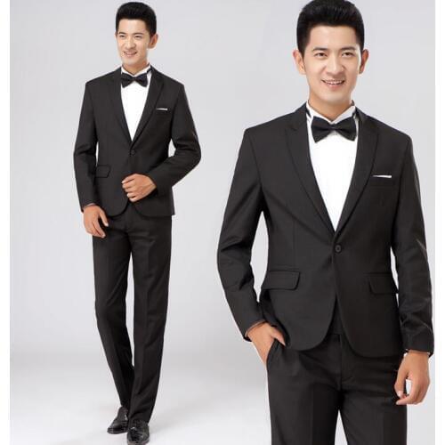 Black red khaki white green blue men slim fit suits mens suits wedding groom latest coat pant designs men suit + pant + tie