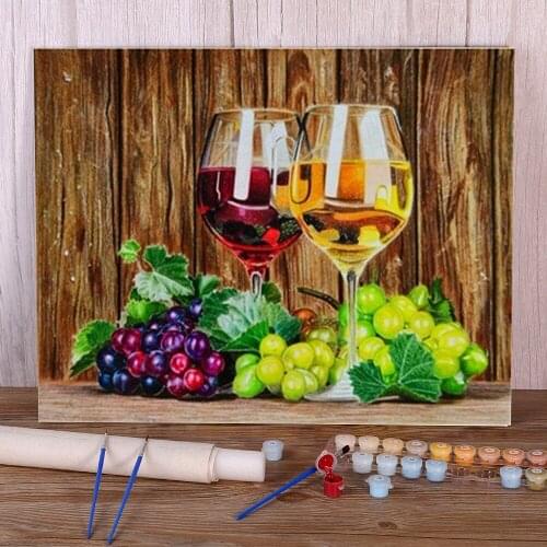 Fruit Still Life Coloring By Numbers Painting Kit Acrylic Paints 50*70 Boards By Numbers Home Decoration Kids Handiwork Art