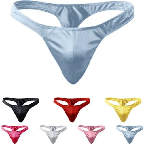 2021 New Fashion Men Sexy Height Quality Underwear Nylon Stain Comfortable Breanthable Low Waist Underpant Thongs Briefs