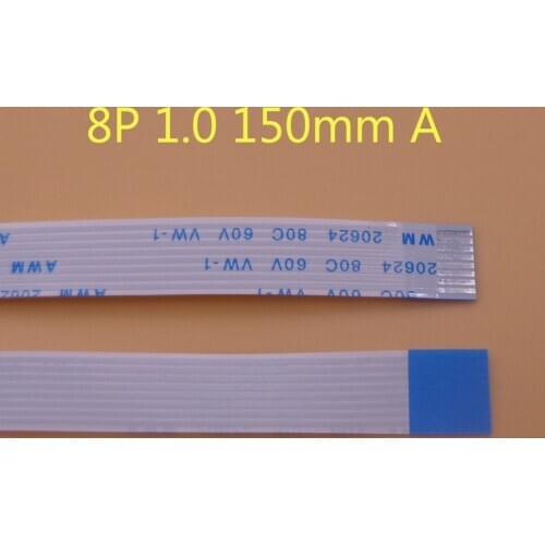 New FFC FPC 8pin flat flexible cable 1.0mm pitch forward Length 150mm 15cm Width 9mm Ribbon 8p Flex Cable Type A