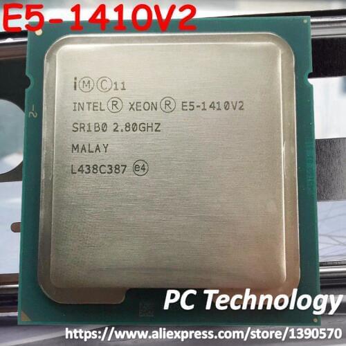 Original Intel Xeon E5 1410V2 2.80GHZ 4-Core E5 1410 V2 10MB SmartCache E5-1410V2 LGA1356 80W free shipping E5-1410 V2