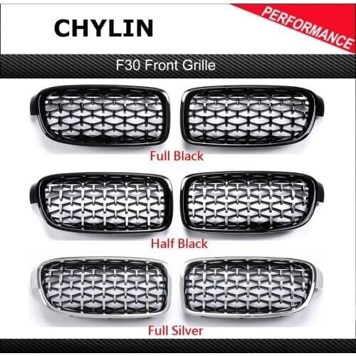 A Pair Front Car Racing Grill for BMW 3 Series F30 F31 F35 320i 328i 335i 2012-2018 Auto Grille Kidney Replacement Grilles