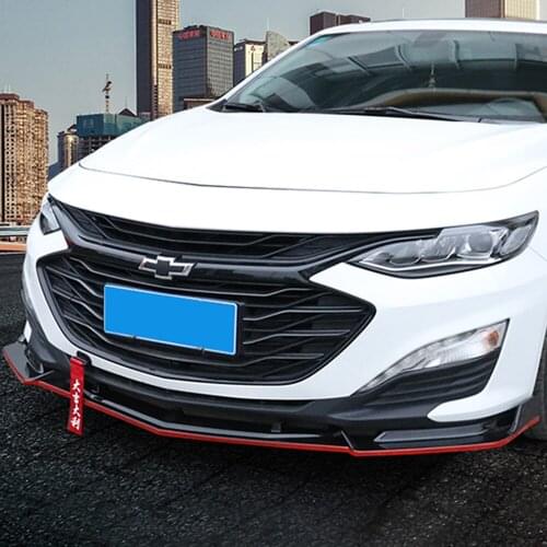 Front Bumper Lip Spoiler For Chevrolet Malibu 2016 2017 2018 2019 Sedan 4D PP Plastic Bodykit Bumper Diffuser Lip For Malibu