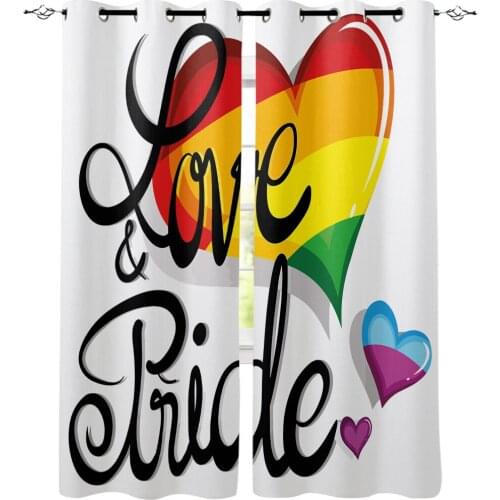 Pride Lgbt Love Room Curtains Large Window Window Curtains Rod Bathroom Bedroom Indoor Decor Kids Room Curtain Party Decoration
