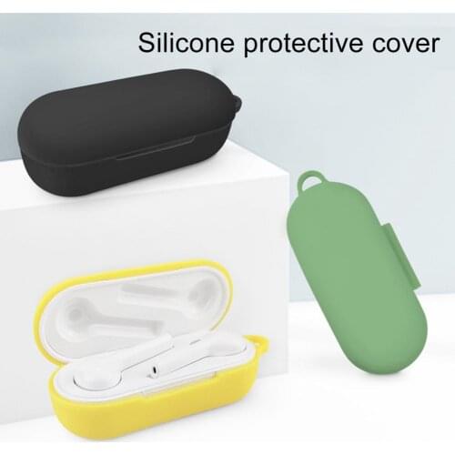 Bluetooth Earphone Full Protection Cover Shockproof Protective Silicone Case with Carabiner for Huawei Freebuds 3i Flypods 3 Acc