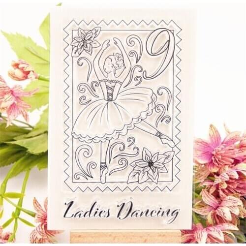 9.5x14.5cm No9 The ballerina Transparent Clear Stamps Silicone Seals Roller Stamp DIY scrapbooking photo album/Card Making