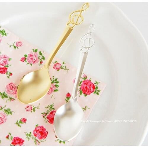 Symphony frosted coffee/dessert spoons/scoops gold/silver Japan-made cutlery dressing cute treble - 1pc