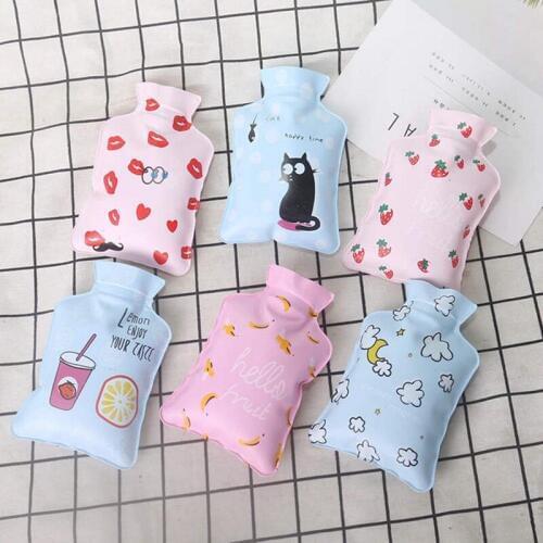 1 Pc Lovely Cartoon Hand Warm Water Bottle Mini Hot Water Bottles Portable Hand Warmer Girls Pocket Hand Feet Hot Water Bags