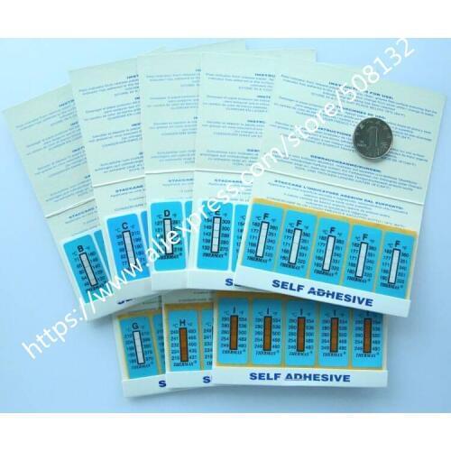 TMC 10 Strips THERMAX Surface Temperature Indicating Label Degree C and Degree F 5 Level Range C D E F G H I