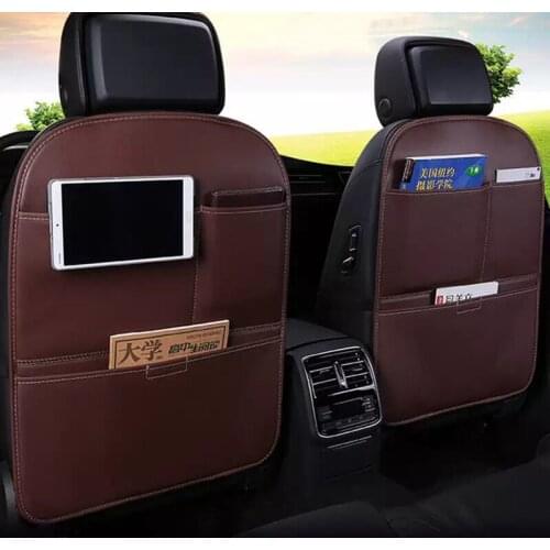 Universal Car Backseat Organizer with Touch Screen Tablet Holder Pockets Kick Mats Car Seat Back Protectors for Kids Toddlers