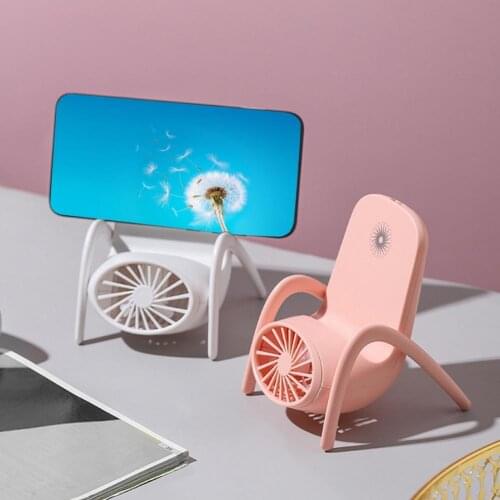 Phone Bracket Fans USB Rechargeable Handheld Desktop Cooling Fan Low Noise Mini Portable Fans
